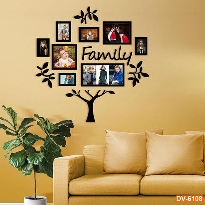 3D Wooden Family Tree Wall Photo Frame